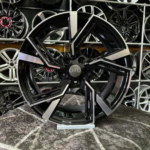 18 inç 5x112 Audi RS Siyah Elmas Kesim Jant Modeli (4 Adet)