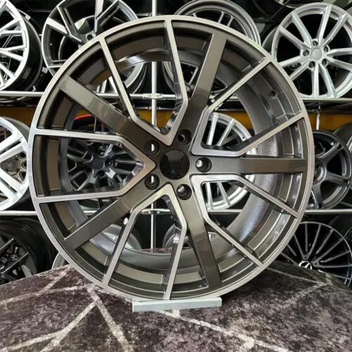 19 inç 5x112 Audi Gun Metal Elmas Kesim Jant Modeli (4 Adet)