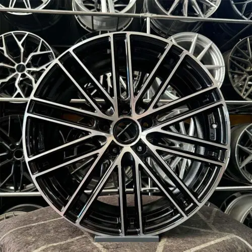 21 inç 5x130 Porsche Cayenne Taycan Siyah Elmas Kesim Jant Modeli (4 Adet)