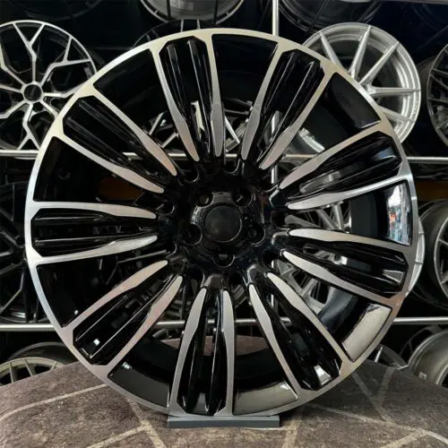 22 inç 5x108 Range Rover Vouge Siyah Elmas Kesim Jant Modeli (4 Adet)