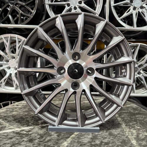 14 inç 4x100 Hyundai Gun Metal Elmas Kesim Jant Modeli (4 Adet)