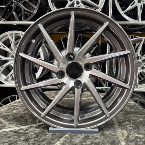 15 inç 4x100 Vossen Gun Metal Elmas Kesim Jant Modeli (4 Adet)