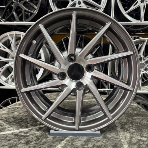 15 inç 4x100 Vossen Gun Metal Elmas Kesim Jant Modeli (4 Adet)