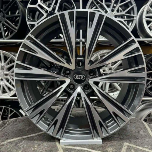 18 inç 5x112 Audi Gun Metal Elmas Kesim Jant Modeli (4 Adet)