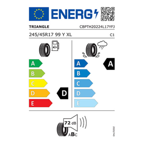 245/45 R17 99Y XL Triangle EffeXSport TH202 Yazlık Lastik 2024 Üretim