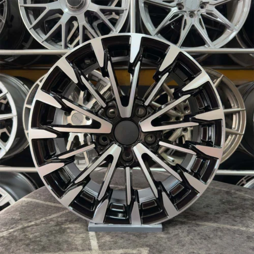 16 inç 5x120 Likapa Transporter Caravelle Uyumlu Siyah Elmas Kesim Jant Modeli (4 Adet)