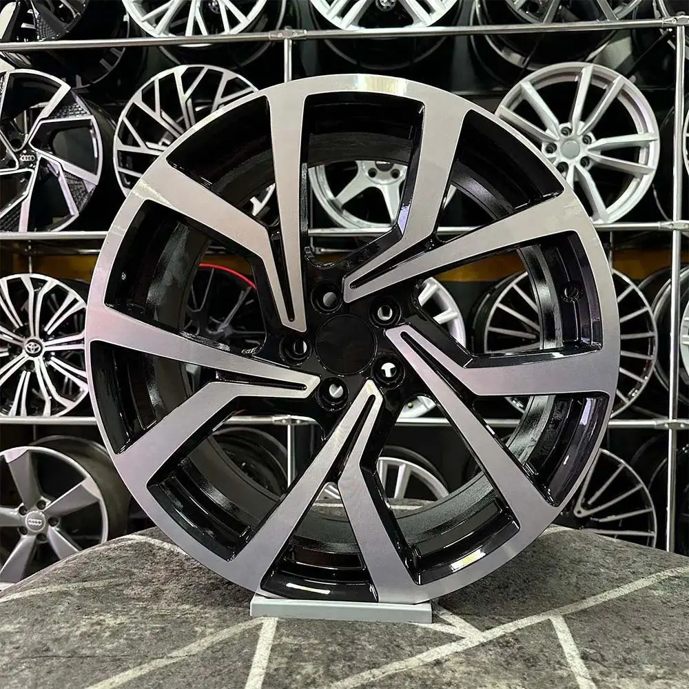 14 inç 5x100 Superstar Polo Taigo İbiza Fabia Uyumlu Siyah Elmas Kesim Jant Modeli (4 Adet)