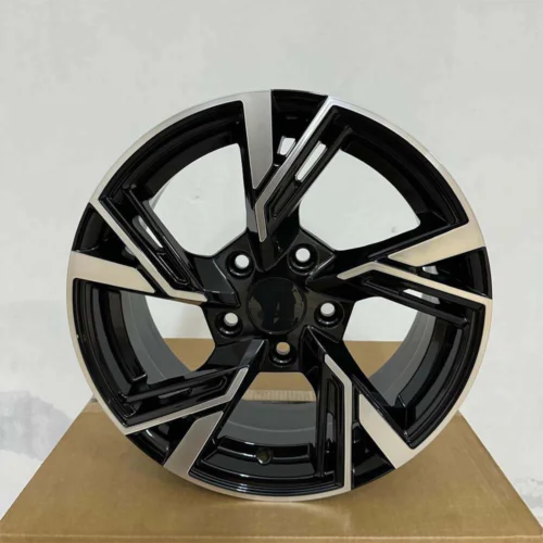 15 inç 5x100 Audi S Line Polo Taigo İbiza Fabia Uyumlu Siyah Elmas Kesim Jant Modeli (4 Adet)