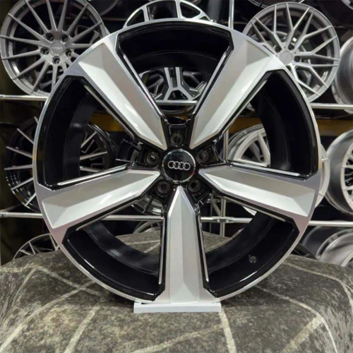 16 inç 5x120 Babayaga Transporter Caravelle Uyumlu Siyah Elmas Kesim Jant Modeli (4 Adet)