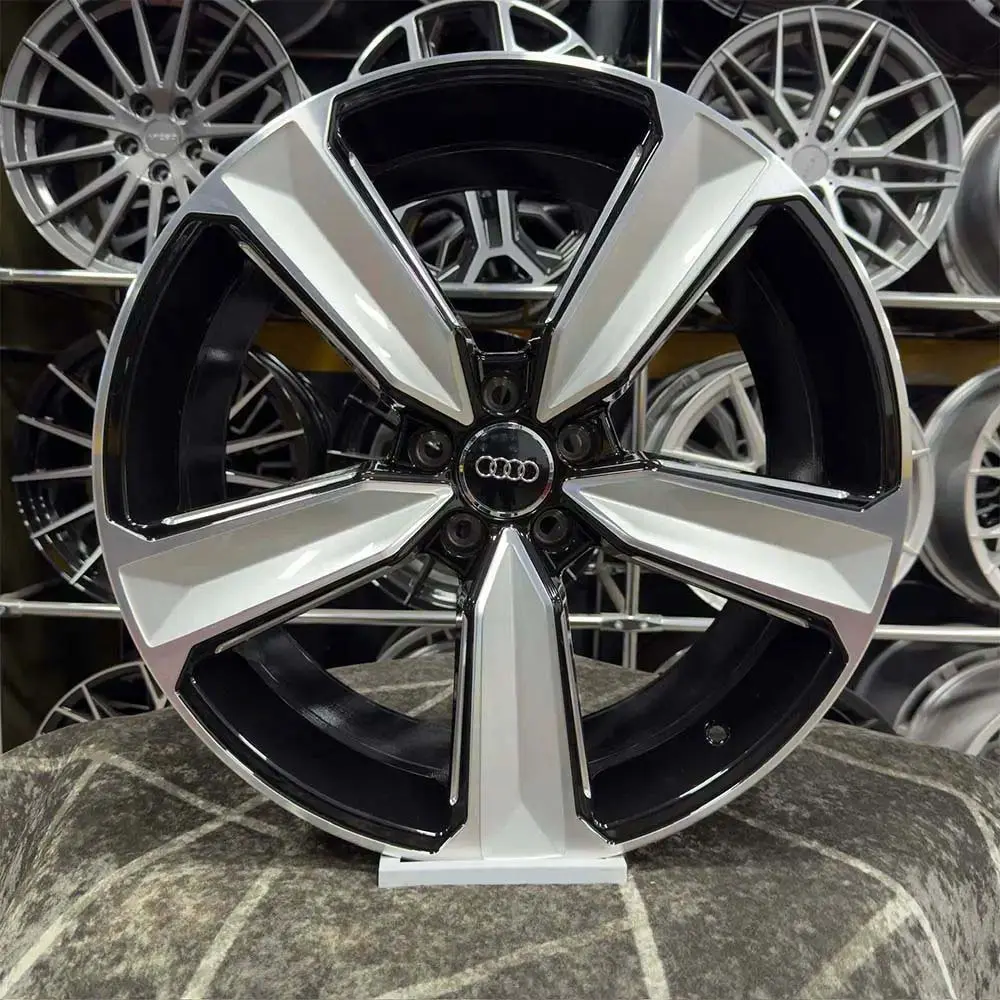 16 inç 5x120 Babayaga Transporter Caravelle Uyumlu Siyah Elmas Kesim Jant Modeli (4 Adet)