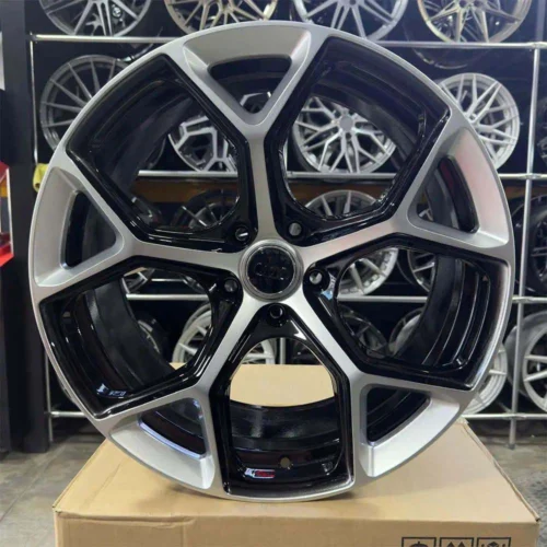 18 inç 5x108 Rs5 Focus Tourneo Partner Rifter Berlingo Combo Siyah Elmas Kesim Jant Modeli (4 Adet)