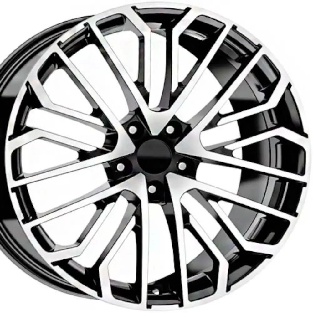 18 inç 5x112 A3 A4 Octavia Golf Jetta Caddy Passat Uyumlu Siyah Elmas Kesim Jant Modeli (4 Adet)