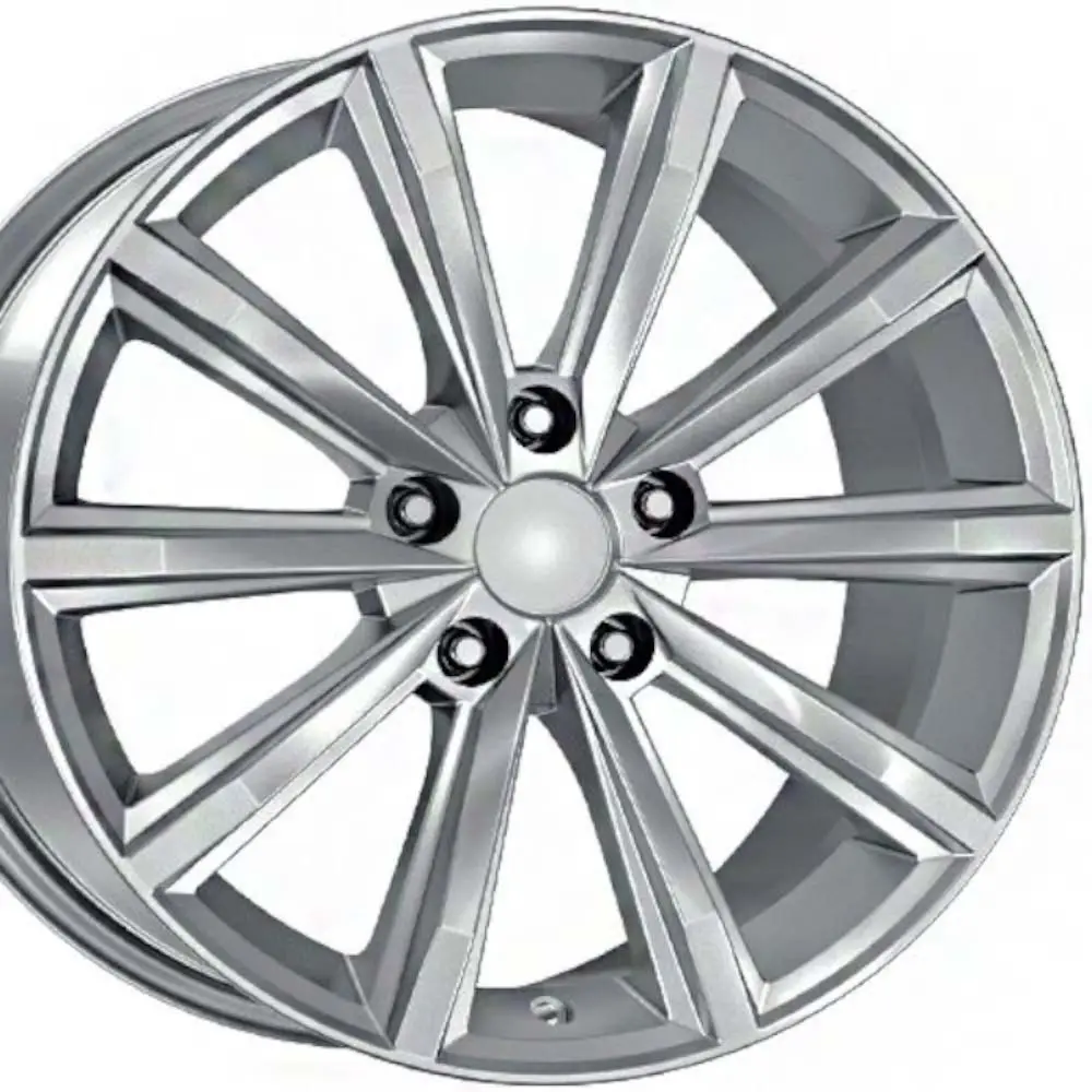 18 inç 5x112 Superb Octavia Golf Jetta Caddy Passat Uyumlu Gümüş Jant Modeli (4 Adet)