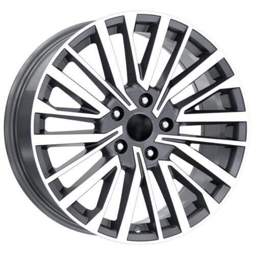 18 inç 5x120 Tranporter Caravelle Uyumlu Gun Metal Elmas Kesim Jant Modeli (4 Adet)