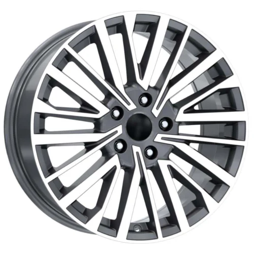 18 inç 5x120 Tranporter Caravelle Uyumlu Gun Metal Elmas Kesim Jant Modeli (4 Adet)