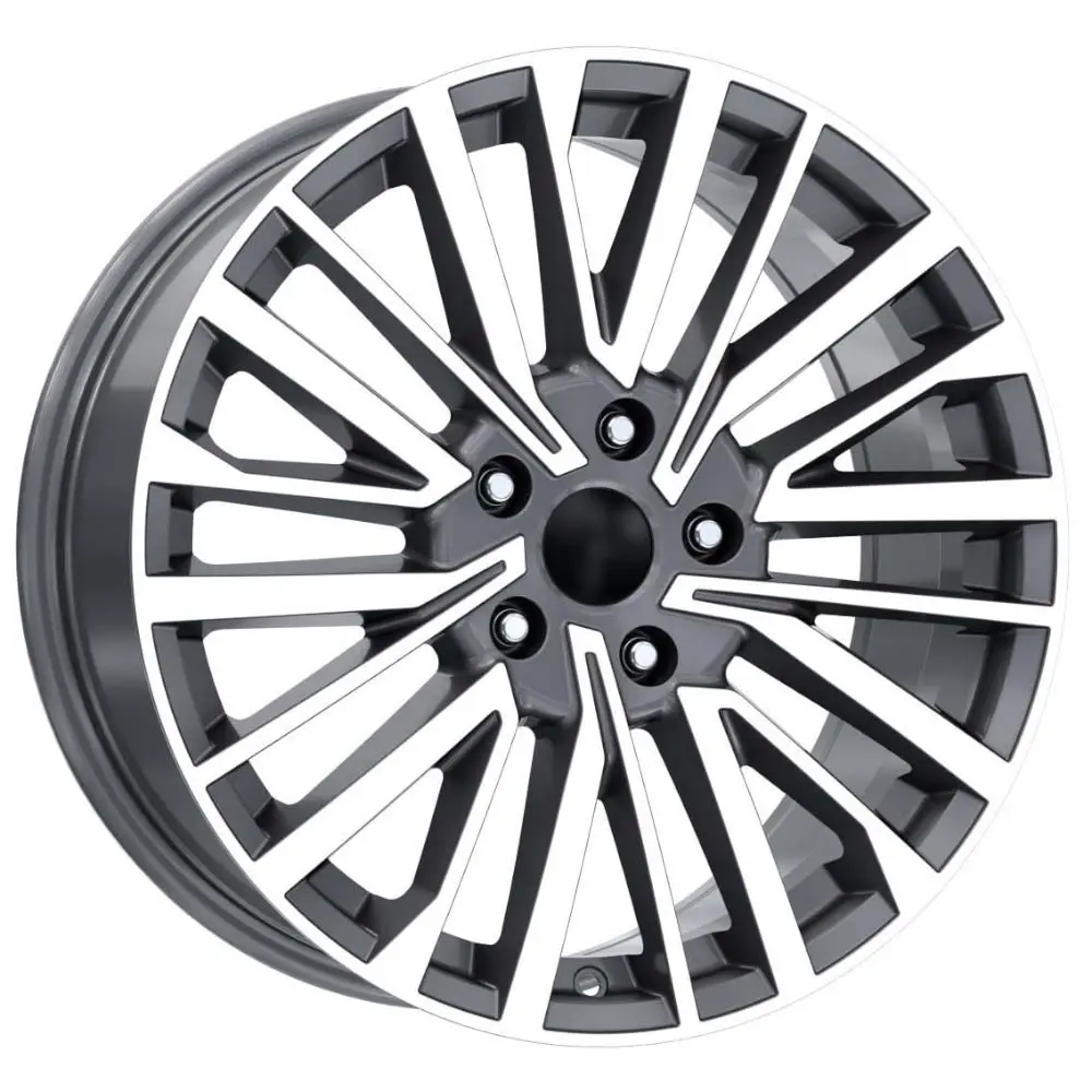 18 inç 5x120 Tranporter Caravelle Uyumlu Gun Metal Elmas Kesim Jant Modeli (4 Adet)
