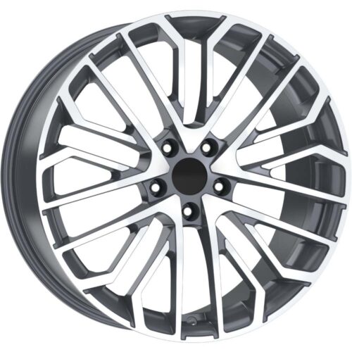 19 inç 5x112 Audi S Line A4 A5 A6 Uyumlu Gun Metal Elmas Kesim Jant Modeli (4 Adet)