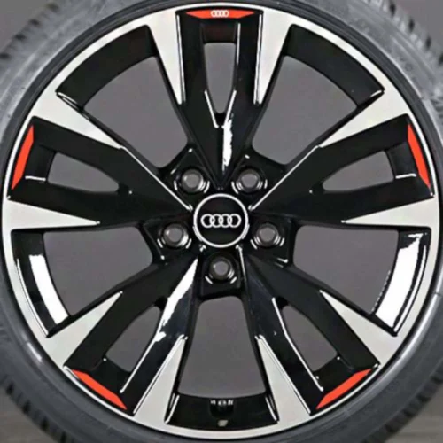 19 inç 5x112 Audi S Line A4 A5 A6 Uyumlu Siyah Elmas Kesim Jant Modeli (4 Adet)