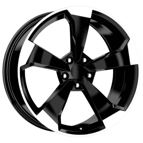 19 inç 5x112 Audi S Line A4 A5 A6 Uyumlu Siyah Elmas Kesim Jant Modeli (4 Adet)