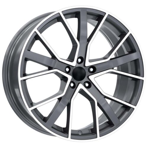 20 inç 5x112 A5 A6 Uyumlu Gun Metal Elmas Kesim Jant Modeli (4 Adet)