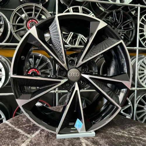 20 inç 5x112 A5 A6 Uyumlu Siyah Elmas Kesim Jant Modeli (4 Adet)