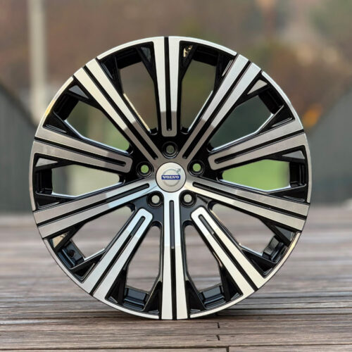 20 inç 5x108 Chery Jaecoo Volvo XC60 XC90 Uyumlu Siyah Elmas Kesim Jant Modeli (4 Adet)